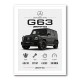 Mercedes AMG G63 Stats Car Art Print