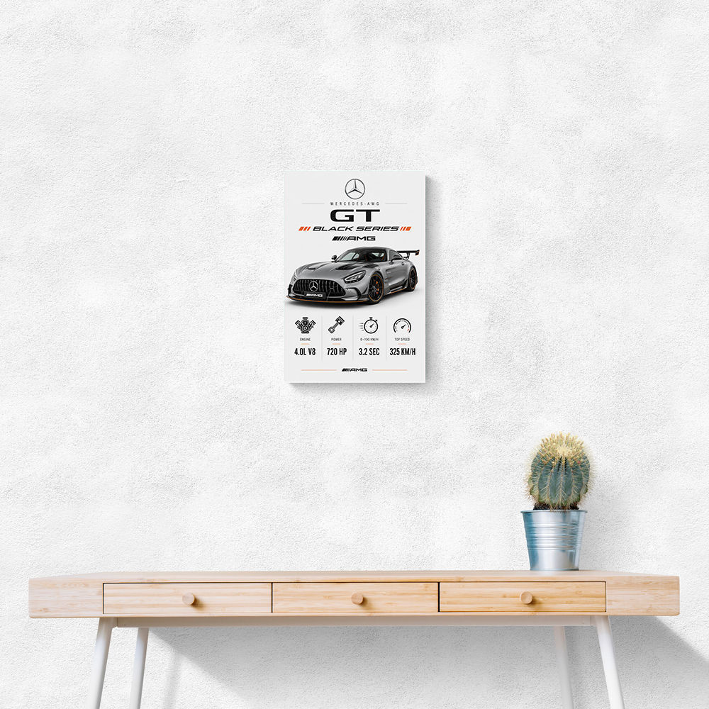 Mercedes AMG GT Black Series Car Art Print