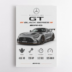 Mercedes AMG GT Black Series Car Art Print