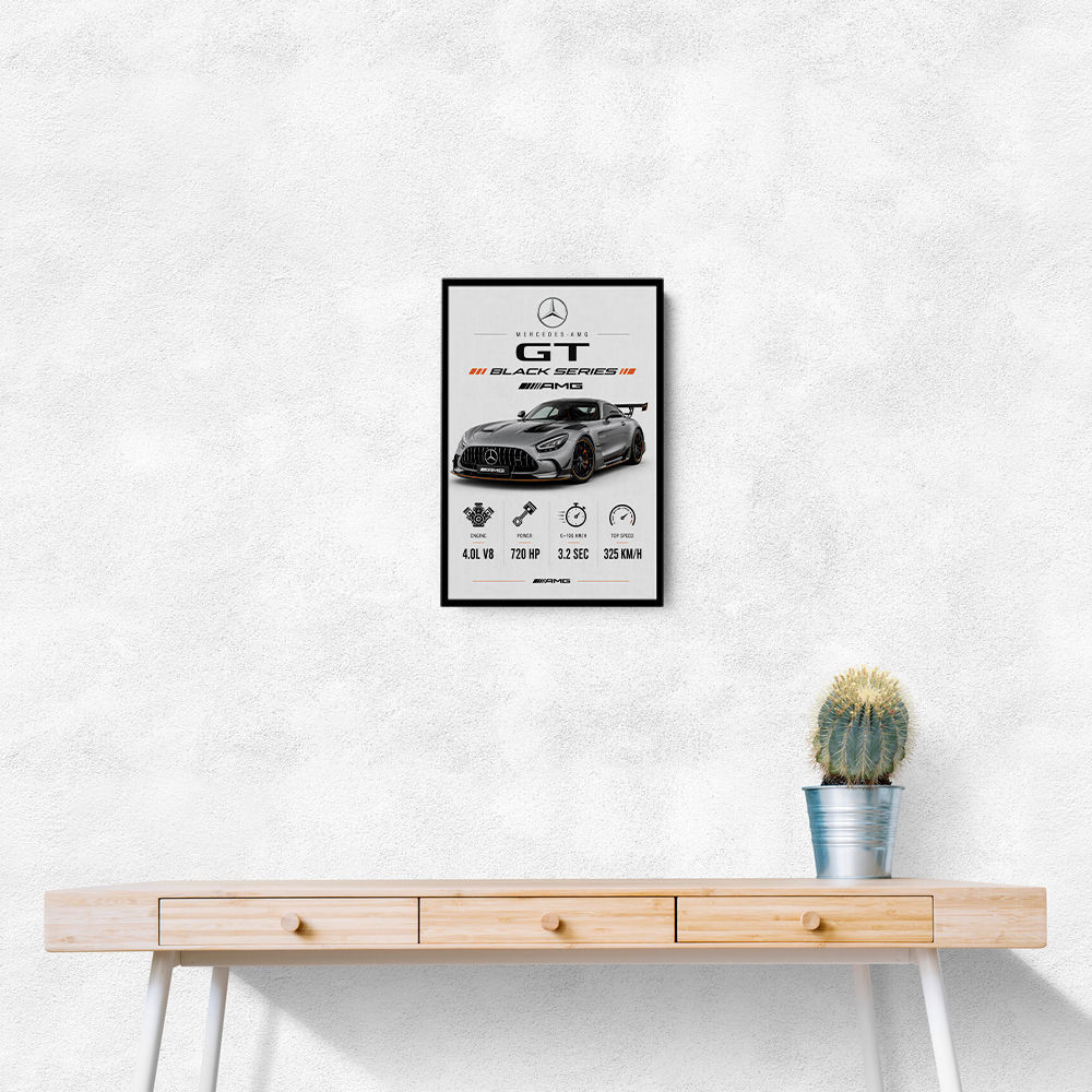Mercedes AMG GT Black Series Car Art Print
