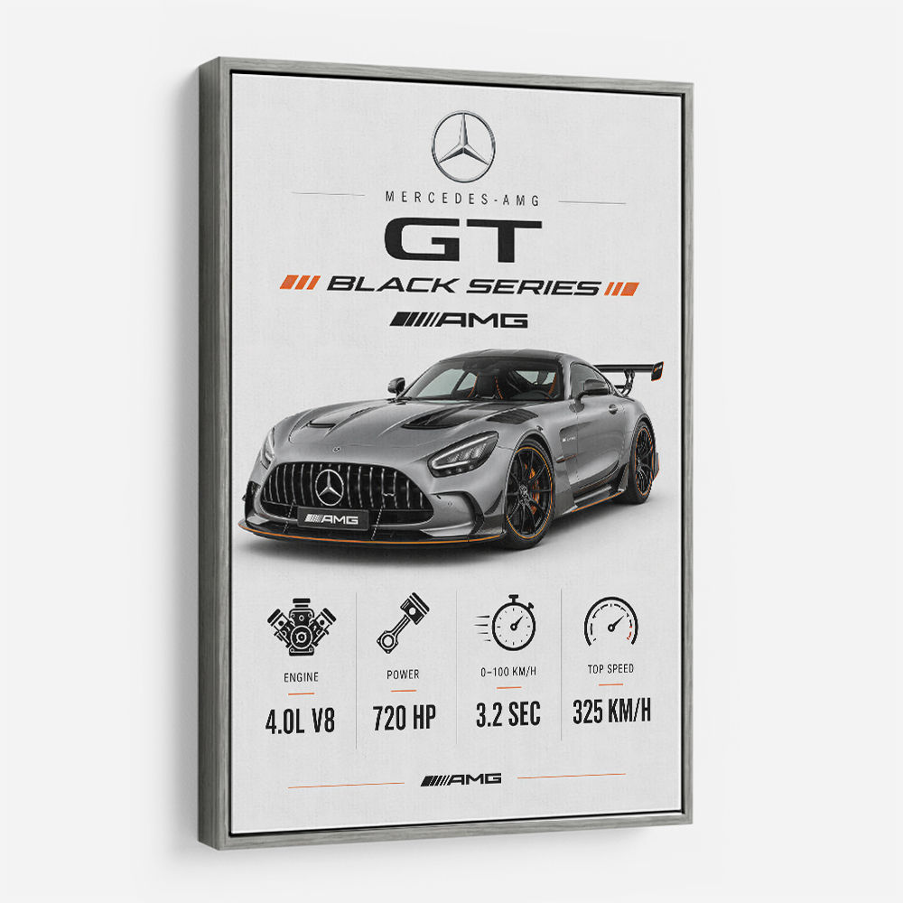 Mercedes AMG GT Black Series Car Art Print