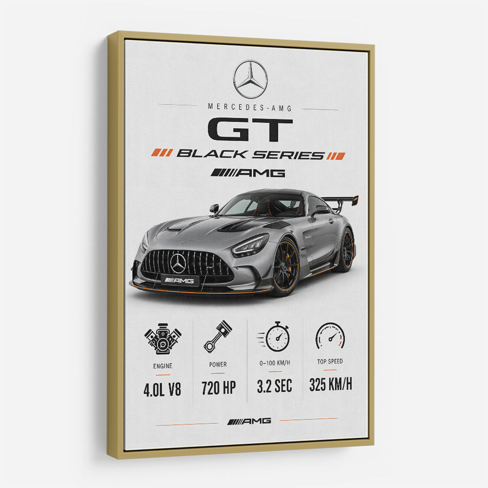Mercedes AMG GT Black Series Car Art Print
