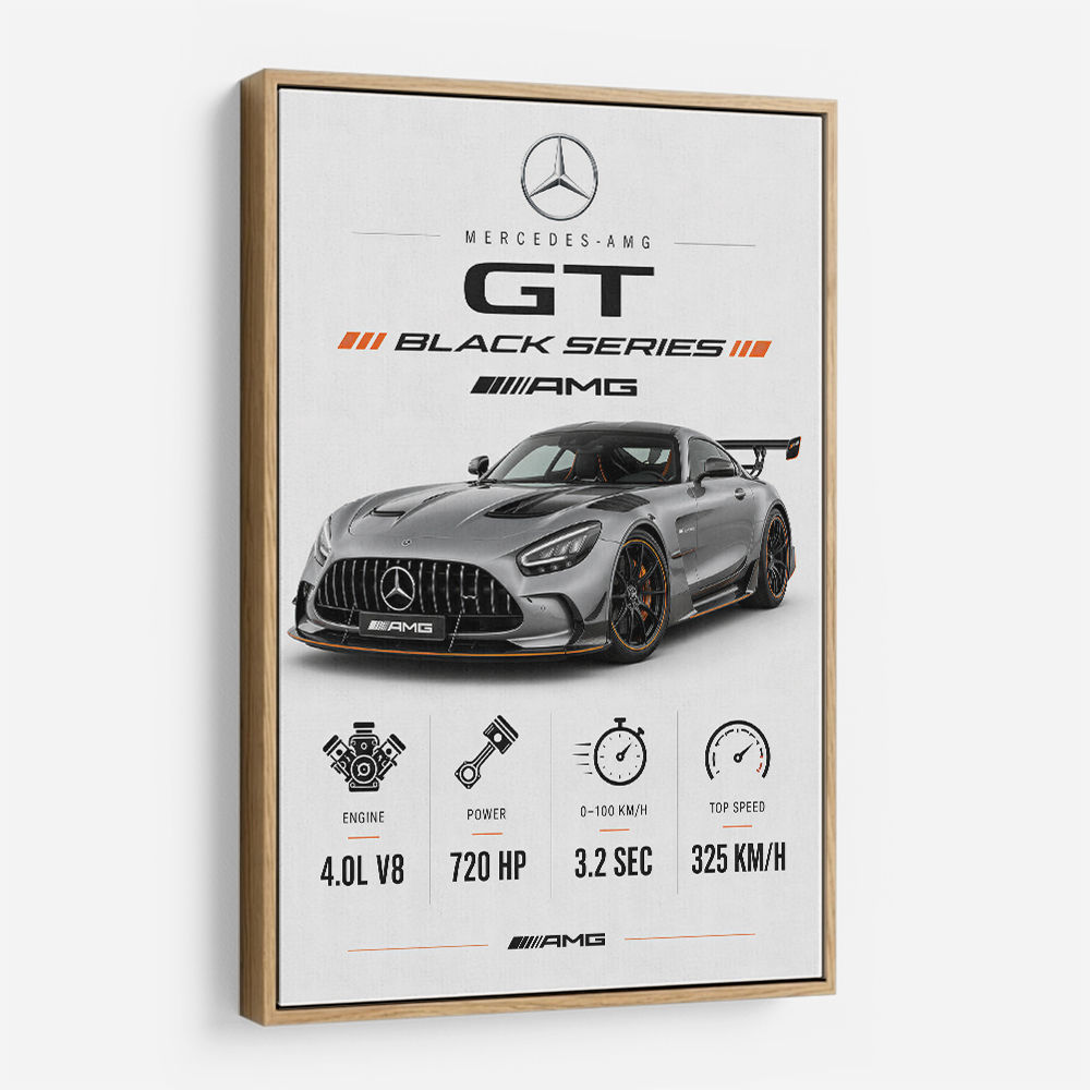 Mercedes AMG GT Black Series Car Art Print