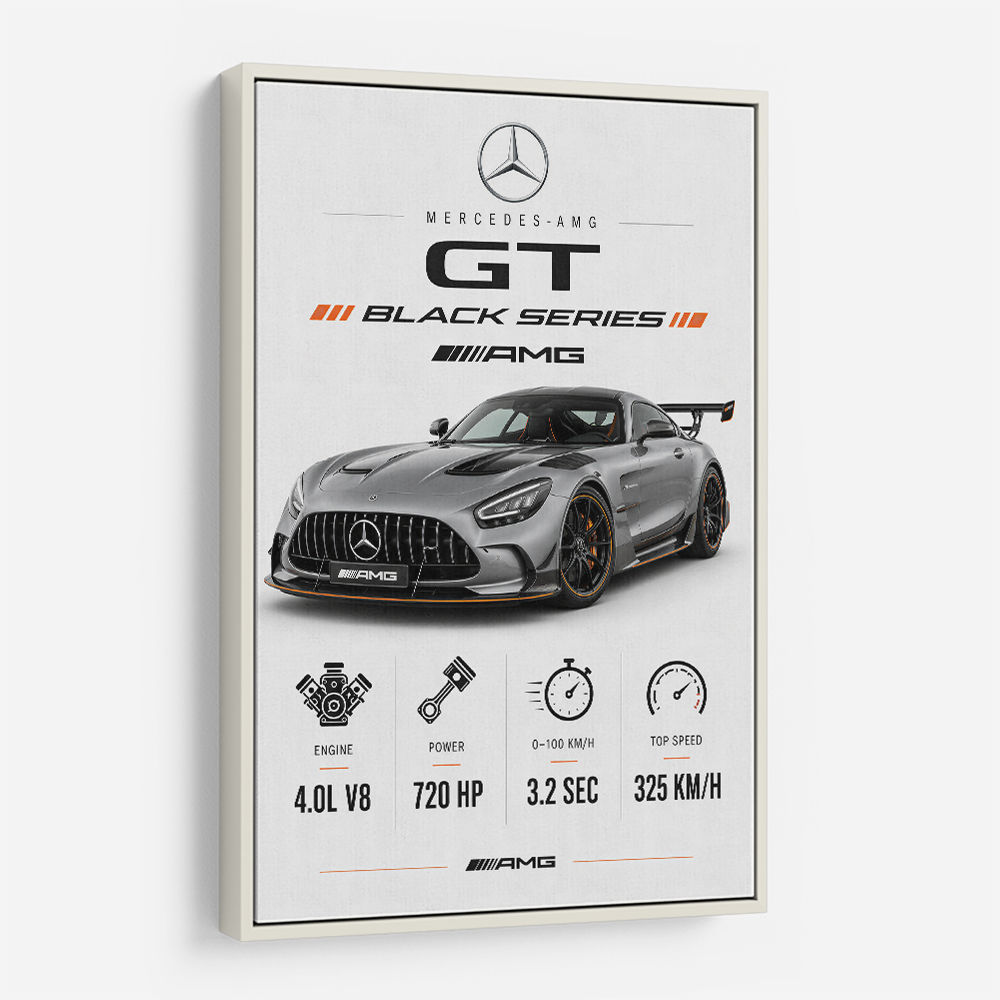 Mercedes AMG GT Black Series Car Art Print