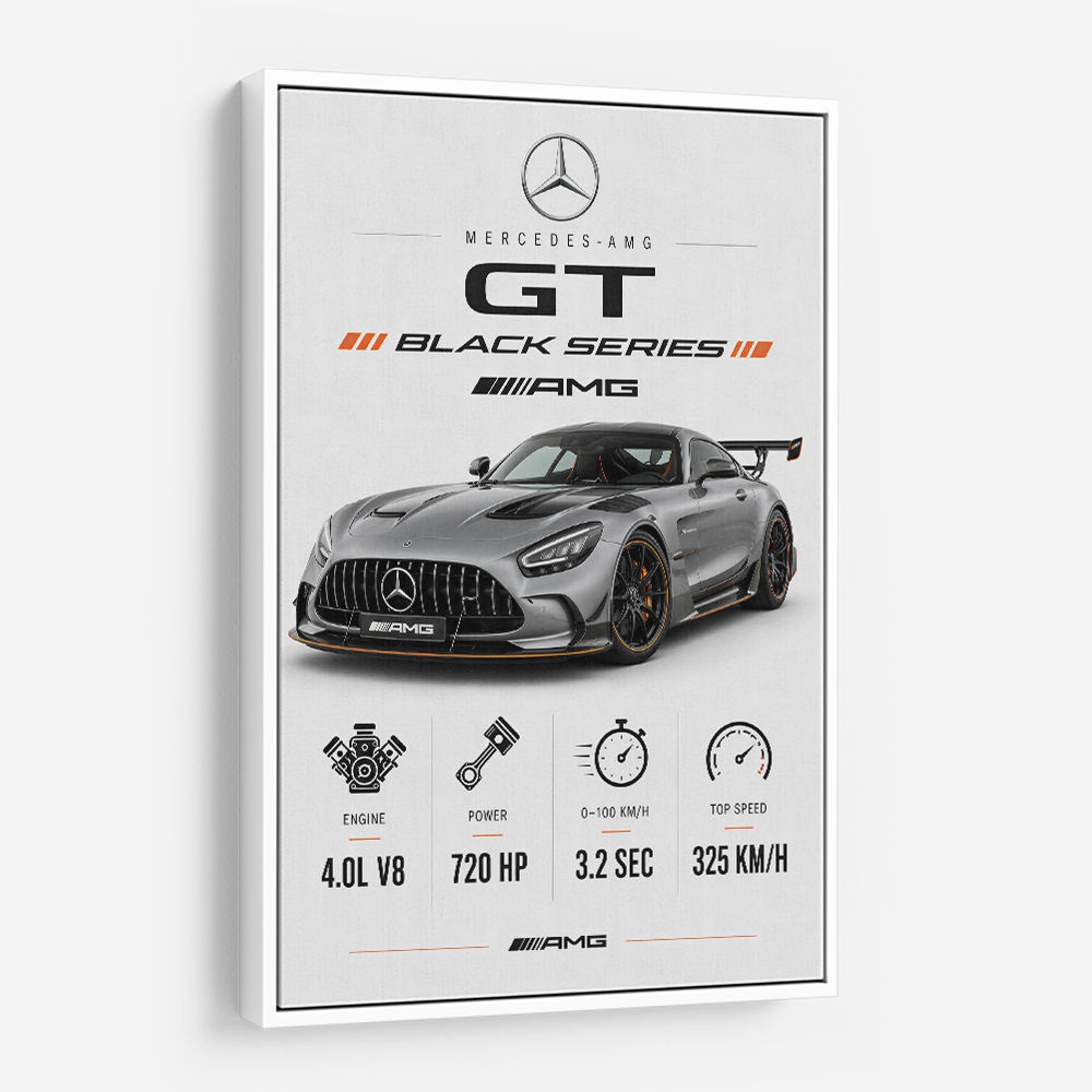 Mercedes AMG GT Black Series Car Art Print