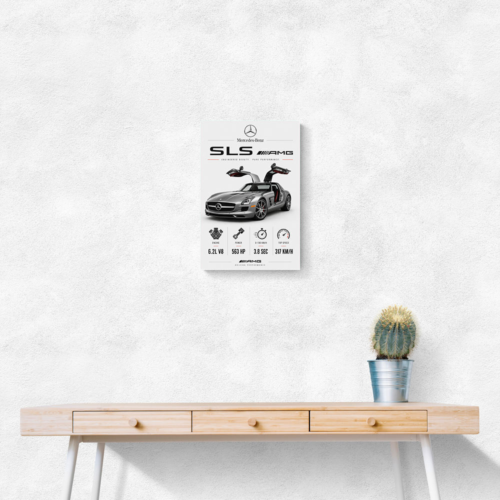 Mercedes SLS AMG Spec Sheet Wall Art