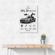 Mercedes SLS AMG Spec Sheet Wall Art