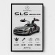 Mercedes SLS AMG Spec Sheet Wall Art