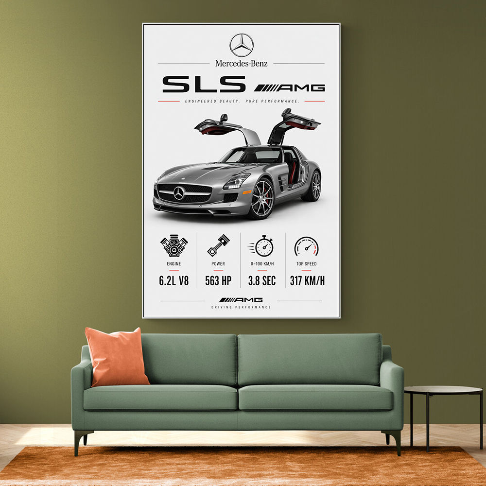 Mercedes SLS AMG Spec Sheet Wall Art