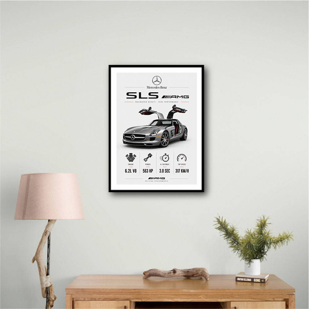 Mercedes SLS AMG Spec Sheet Wall Art