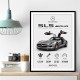 Mercedes SLS AMG Spec Sheet Wall Art