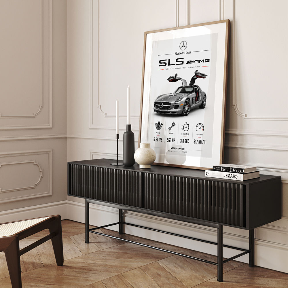 Mercedes SLS AMG Spec Sheet Wall Art
