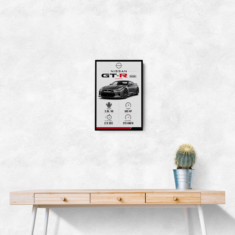 Nissan GT R R35 Sports Car Wall Art
