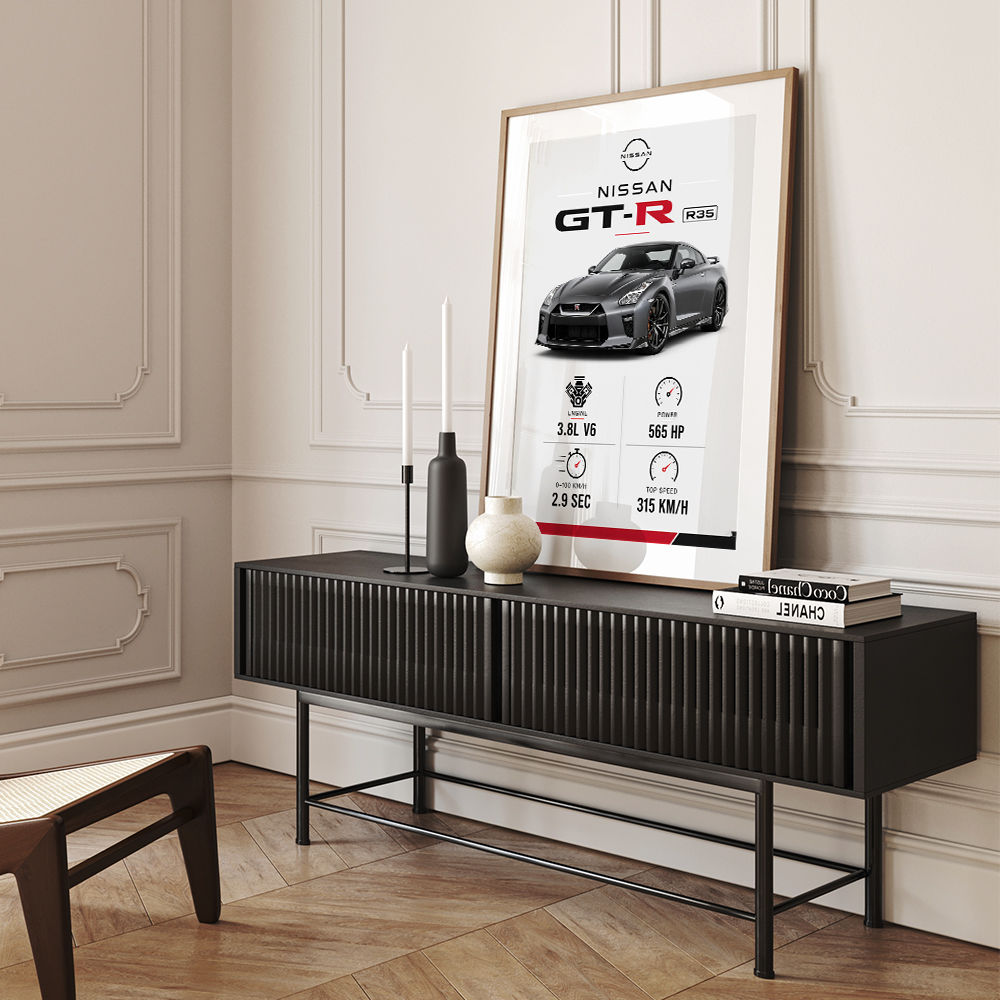 Nissan GT R R35 Sports Car Wall Art
