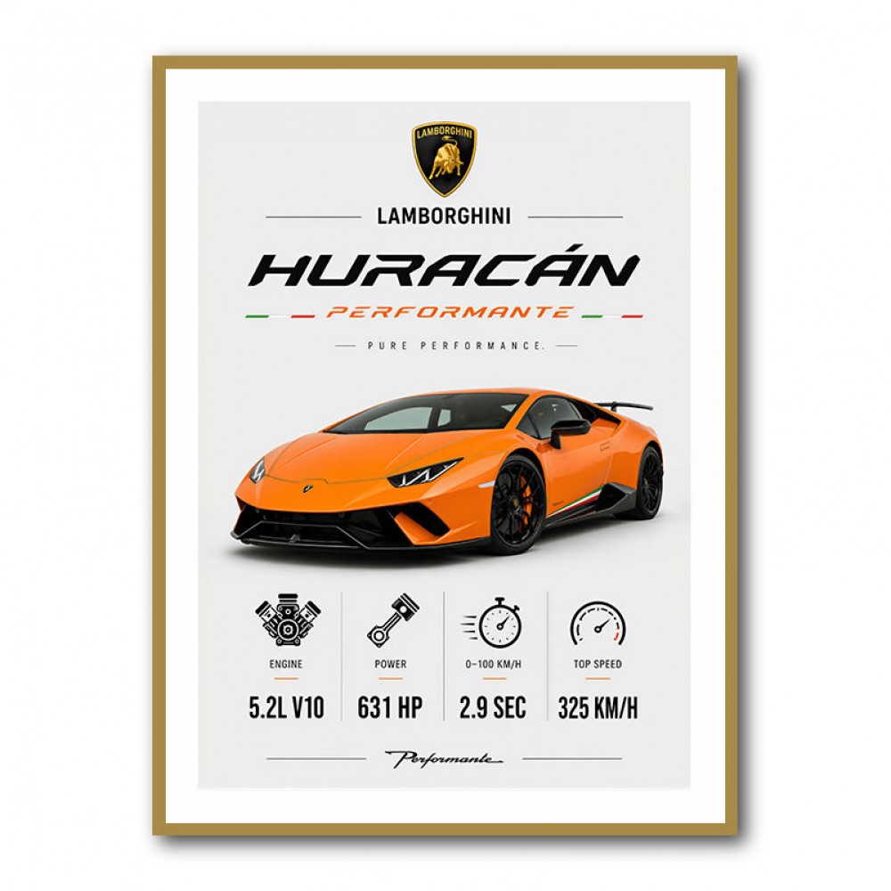 Lamborghini Huracan Performante Wall Art