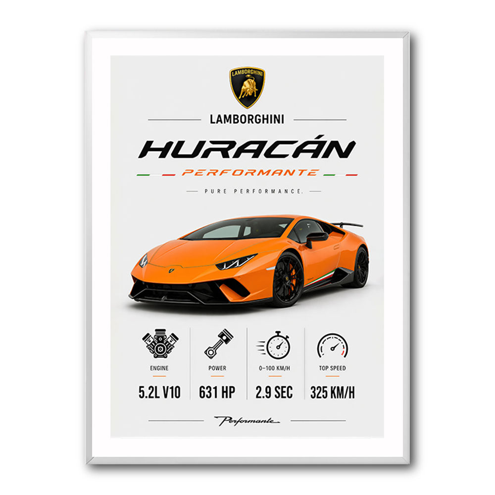 Lamborghini Huracan Performante Wall Art
