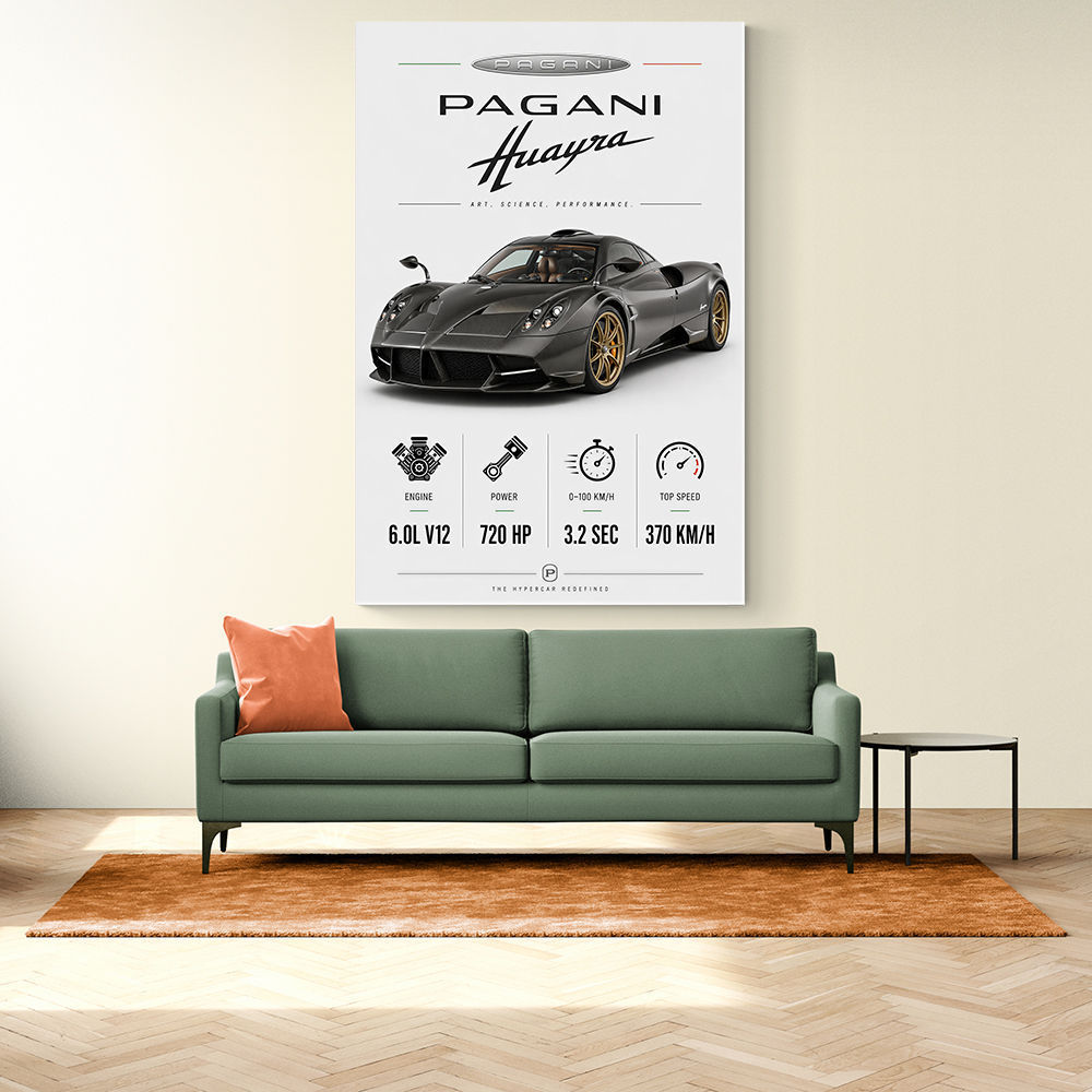 Pagani Huayra Hypercar Performance Art Print