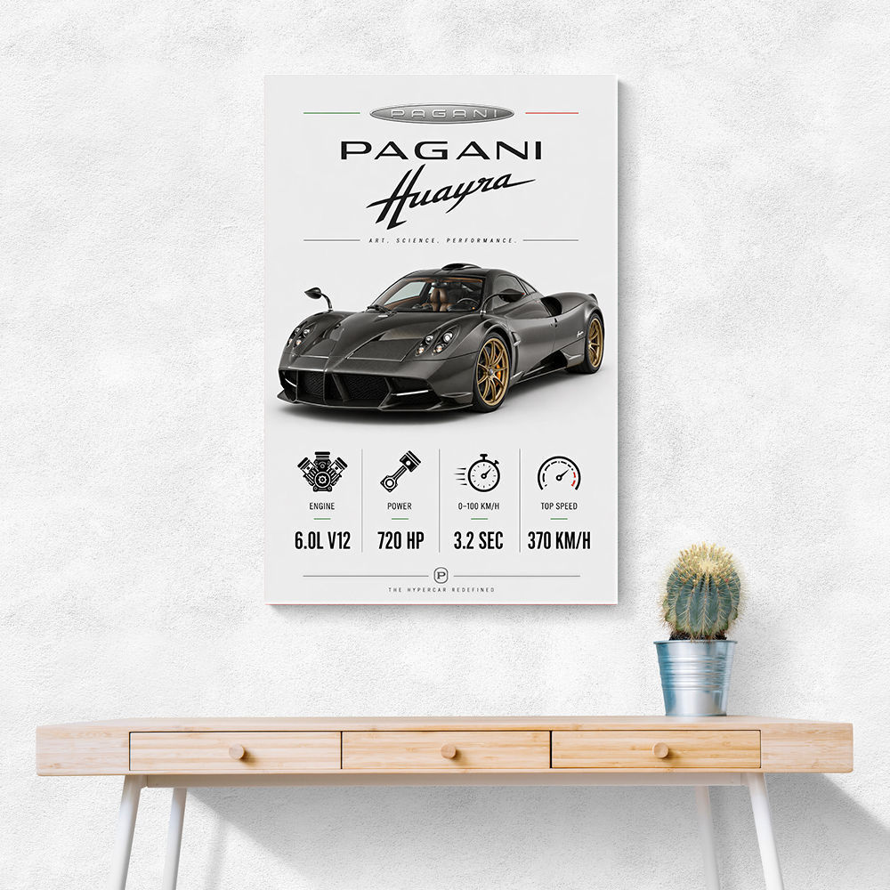 Pagani Huayra Hypercar Performance Art Print