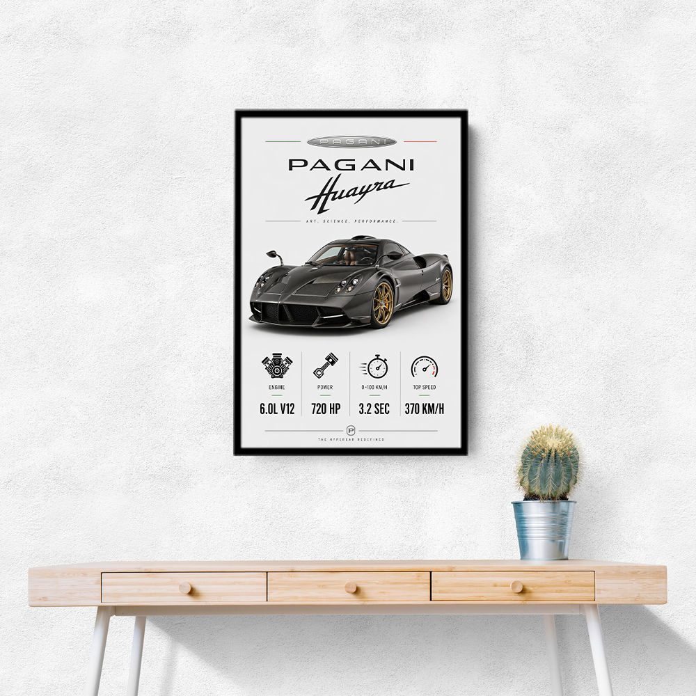 Pagani Huayra Hypercar Performance Art Print