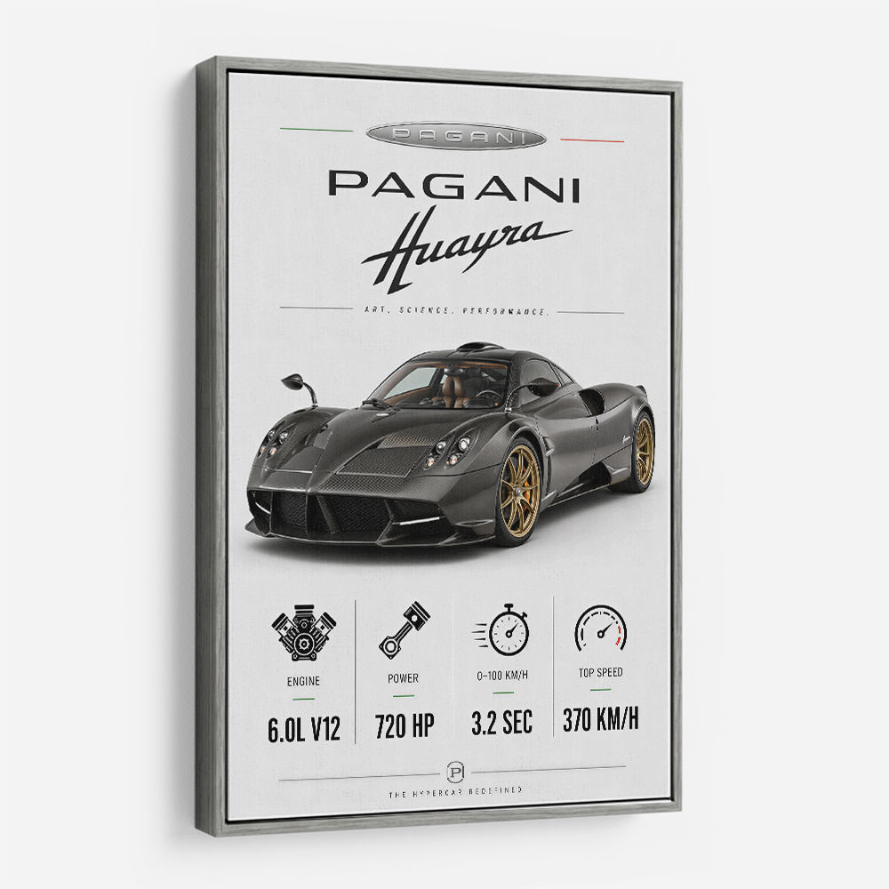 Pagani Huayra Hypercar Performance Art Print
