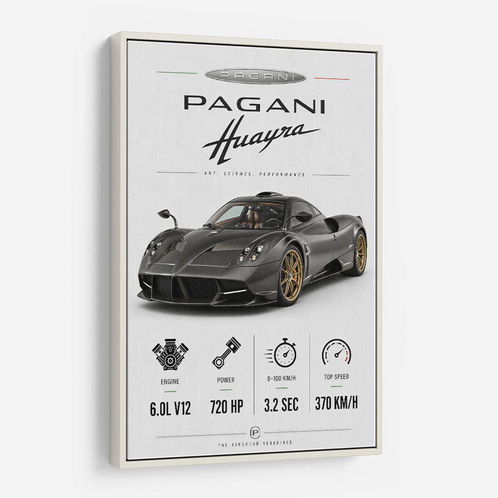 Pagani Huayra Hypercar Performance Art Print
