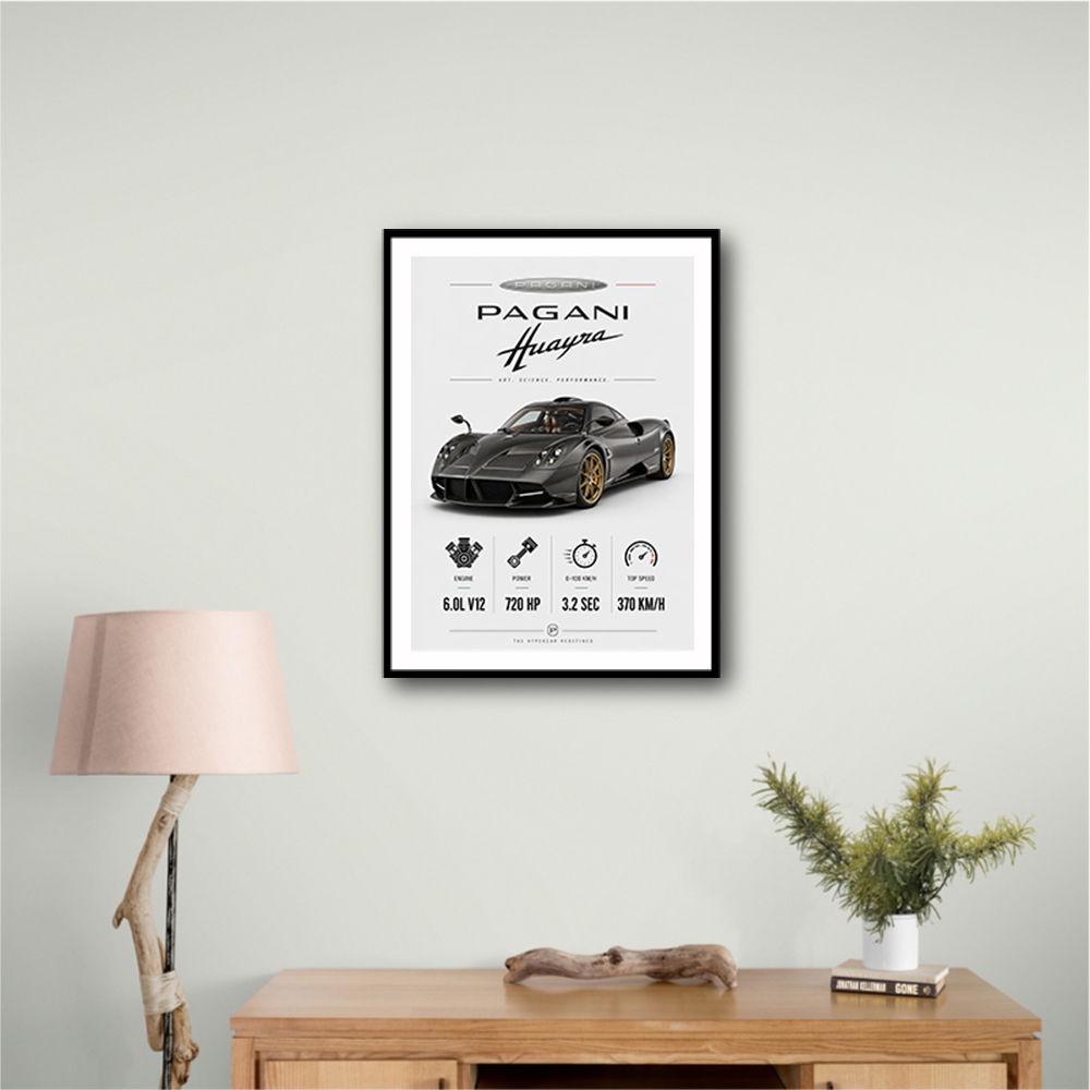 Pagani Huayra Hypercar Performance Art Print