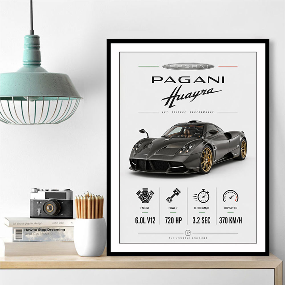 Pagani Huayra Hypercar Performance Art Print