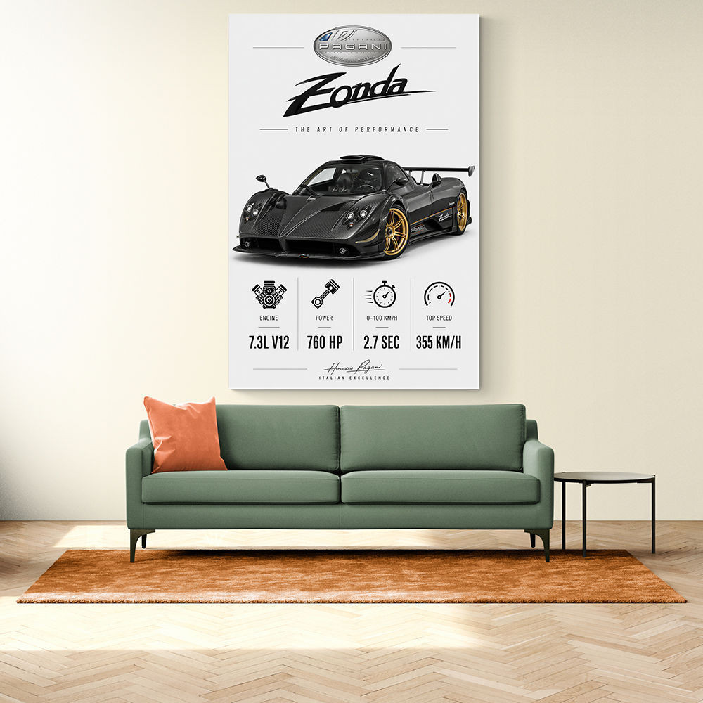 Pagani Zonda Stats Art Print