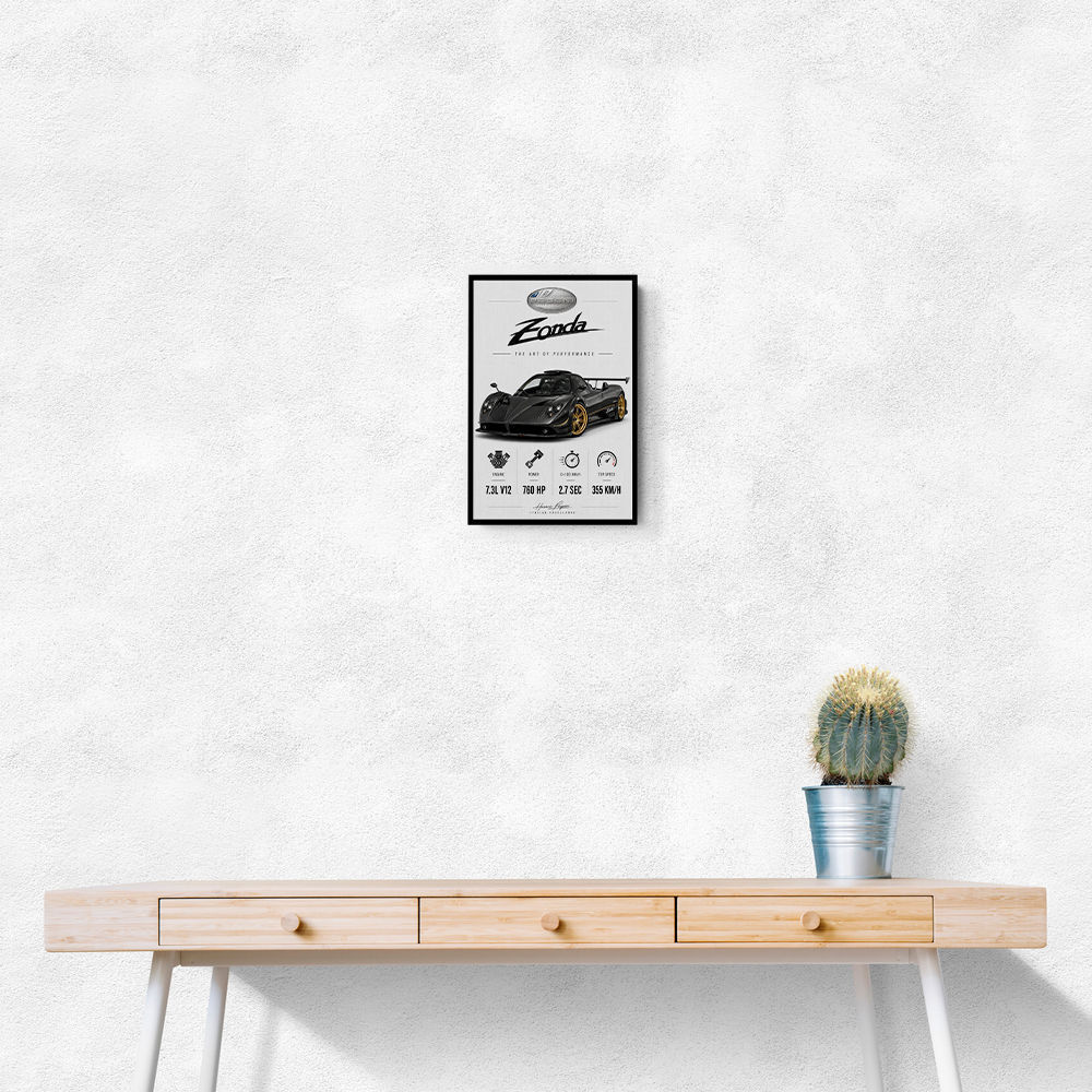 Pagani Zonda Stats Art Print