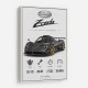 Pagani Zonda Stats Art Print