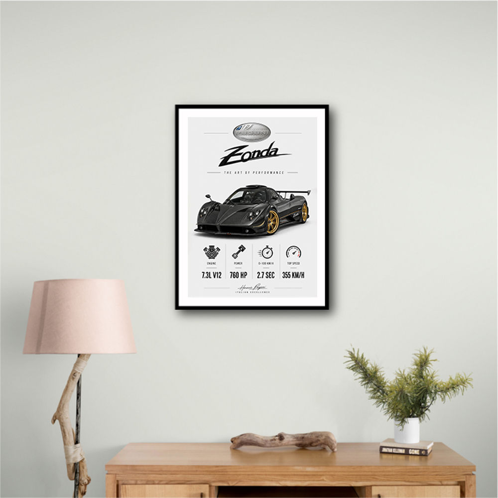 Pagani Zonda Stats Art Print