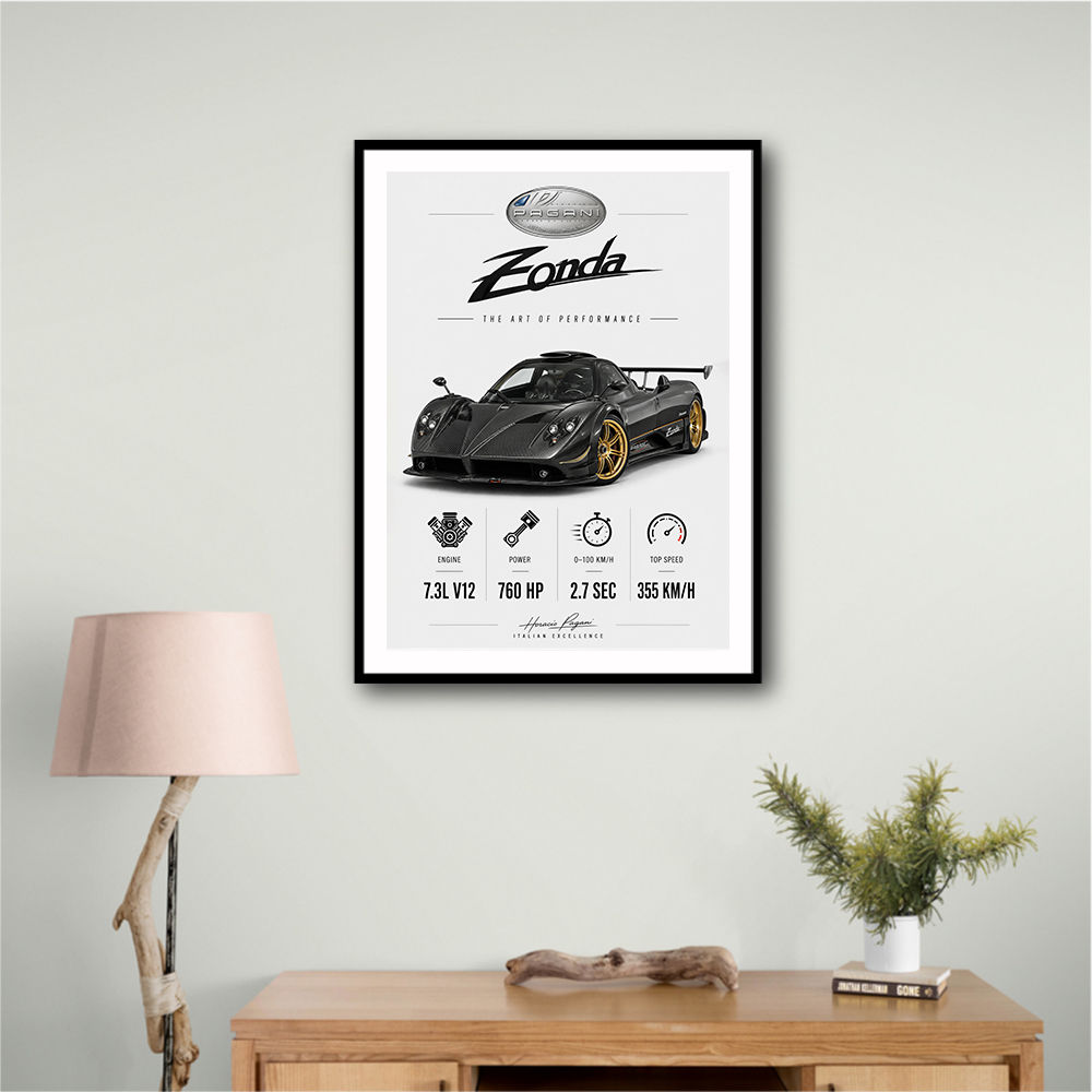Pagani Zonda Stats Art Print