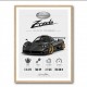 Pagani Zonda Stats Art Print