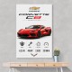 Red Chevrolet Corvette C8 Sports Car Wall Art