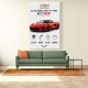 Red Chevrolet Corvette C8 Sports Car Wall Art