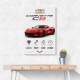 Red Chevrolet Corvette C8 Sports Car Wall Art