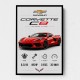 Red Chevrolet Corvette C8 Sports Car Wall Art