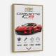 Red Chevrolet Corvette C8 Sports Car Wall Art