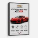 Red Chevrolet Corvette C8 Sports Car Wall Art