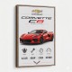 Red Chevrolet Corvette C8 Sports Car Wall Art