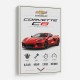 Red Chevrolet Corvette C8 Sports Car Wall Art