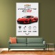 Red Chevrolet Corvette C8 Sports Car Wall Art