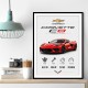 Red Chevrolet Corvette C8 Sports Car Wall Art