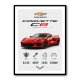 Red Chevrolet Corvette C8 Sports Car Wall Art