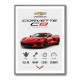 Red Chevrolet Corvette C8 Sports Car Wall Art