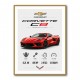Red Chevrolet Corvette C8 Sports Car Wall Art