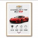Red Chevrolet Corvette C8 Sports Car Wall Art