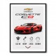 Red Chevrolet Corvette C8 Sports Car Wall Art