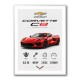 Red Chevrolet Corvette C8 Sports Car Wall Art