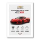 Red Chevrolet Corvette C8 Sports Car Wall Art